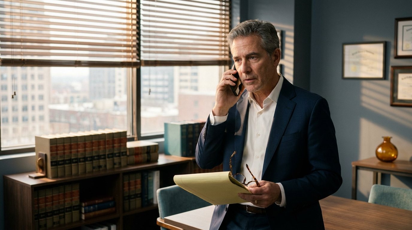 Law firms on the phone to a client